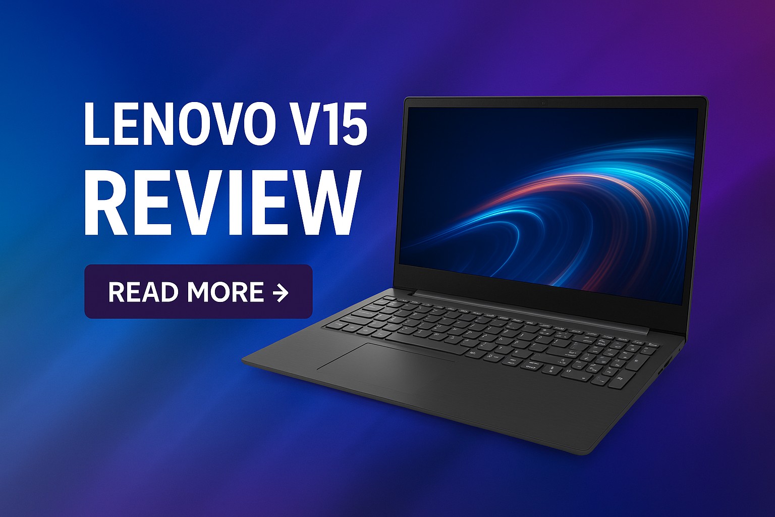 Lenovo V15 full keyboard layout with trackpad