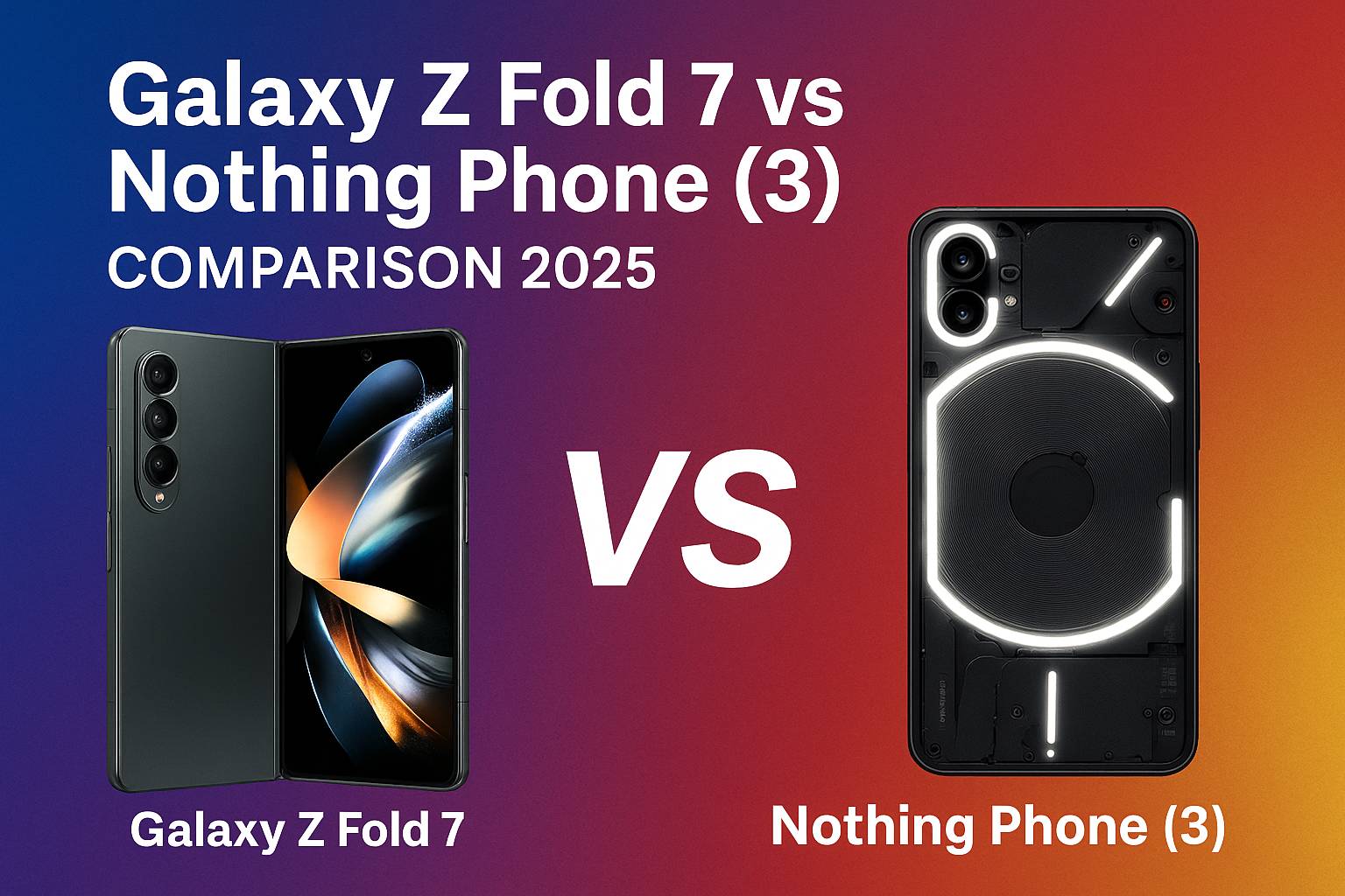 Galaxy Z Fold 7 vs Nothing Phone (3) Side-by-Side Design Comparison